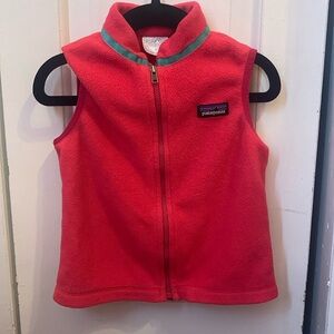 Patagonia Synchilla Fleece Vest hot pink little girls size 3T